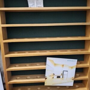 Wooden Wall Shelf with Green Backing